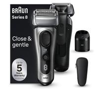 Braun Series 8, Rasoio Elettrico Barba, Regolabarba Uomo, Rifinitore Di Precisione, Custodia Viaggio, Stazione SmartCare, Batteria Litio Ion, 100% Impermeabile, Idea Regalo, 8567cc Argento