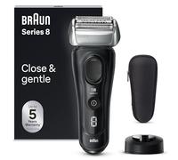 Braun Series 8, Regolabarba Uomo, Rasoio Elettrico Barba Rifinitore di precisione, Custodia da Viaggio in tessuto, Batteria Litio Ion, 100% Impermeabile Idea Regalo, 8510s Nero
