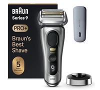 Braun Series 9 PRO +, Rasoio Elettrico Barba, Regolabarba Uomo, Rifinitore di precisione, con PowerCase, Batteria Litio Ion, 100% Impermeabile Idea Regalo, 9527s Argento