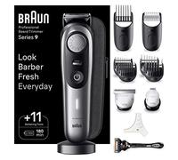 Braun Series 9 RASOIO ELETTRICO BARBA Con lama barba Problade E Strumenti Professionali, REGOLABARBA UOMO 40 Lunghezze, Base Di Ricarica E Custodia Esclusiva, Idea Regalo, BT9440 Grigio