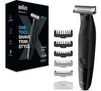 Braun Series X All-in-One regolabarba / Bodygroomer / rasoio elettrico uomo / tagliacapelli, 5 accessori a pettine, per barba di 3 giorni, capelli, corpo e zona intima, regalo uomo, XT3200