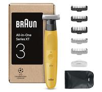 Braun Series XT3, Rasoio Elettrico Barba Tutto-In-Uno, +7 Strumenti Di Styling, Lama Affilata 4D Flex, Regola, Rade E Rifinisce, Viso, XT3205, Giallo