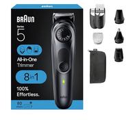 Braun Set da uomo tutto in uno serie 5 5480, tagliacapelli 8 in 1 con tagliabra, tagliacapelli e altro ancora, lama ultra affilata, 40 impostazioni