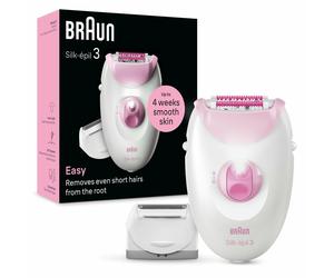 Braun Silk-ÃƒÂ©pil 3 Epilatore Elettrico Donna , Epilatore Con Cavo Per Epilazione, Pelle Liscia Per Settimane, 3-031, Rosa NEW