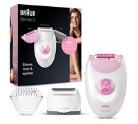 Braun Silk-épil 3-3270 - Epilatore elettrico da donna, con testa Shaver, trimmer cap, & Massage Roller Cap (Packaging May Vary)