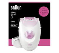 Braun Silk·épil 3, Epilatore Con Filo, Rimozione Facile Dei Peli, Pelle Liscia A Lungo, Include Testina Rasoio E Pettine Regolatore, 3-031, Rosa