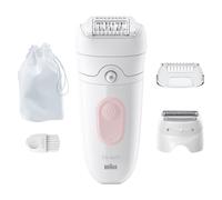 Braun Silk-épil 5 5-030, Epilatore Elettrico Donna, Per Una Epilazione Semplice, Bianco/Rosa