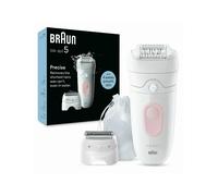 Braun Silk-épil 5 5-030, Epilatore Elettrico Donna, Per Una Epilazione Semplice, Bianco/Rosa