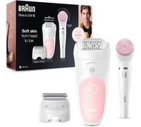 Braun Silk-épil 5 Beauty Set 5-895 Set per Le Prime Epilazioni 6-In-1 Wet&Dry senza Fili - Epilatore Donna, Rasoio, Esfoliazione e Pulizia per Viso e Corpo, Bianco/Rosa, Idea Regalo San Valentino