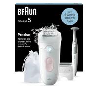 Braun Silk-épil 5 5-230, Epilatore Elettrico Donna, Per Una Epilazione Semplice, Bianco/Rosa