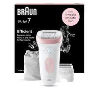 Braun Silk-épil 7 7-030, Epilatore Elettrico Donna Per Una Epilazione Semplice, Bianco/Rosa