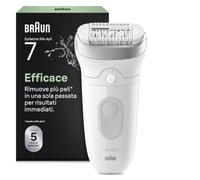 Braun Silk Epil 7 Epilatore Elettrico Donna Con Testina Ampia Per Una Facile Rimozione Dei Peli, Rasoio Elettrico Donna, Wet & Dry, Pelle Liscia A Lungo, 7-011, Argento