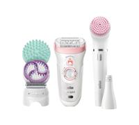 Braun Silk-épil 9 81683682 epilatore 40 pinzette Bianco, Rosa