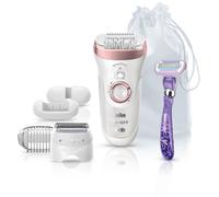 Braun Silk-épil 9 9-870, Epilatore Donna Bianco/Oro Rosa Per Una Rimozione Duratura Dei Peli