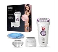 Braun Silk-épil 9 9-710, Epilatore Elettrico Donna Bianco/Viola Per Una Rimozione Duratura Dei Peli