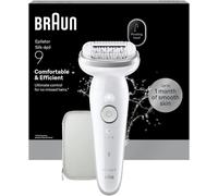 Braun Silk·épil 9, epilatore con testina mobile per una facile rimozione dei capelli, epilazione bagnata e asciutta, pelle liscia a lungo, 9-000, argento