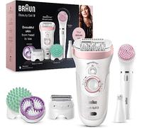 Braun Silk-épil 9 81683682 epilatore 40 pinzette Bianco, Rosa