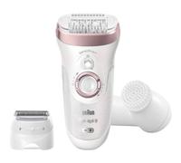 Braun Silk-épil 9 Depilatore Donna, Epilatore Elettrico Donna con Testina Radente e Rifinitore, Spazzola Pulizia Viso Inclusa, Tecnologia MicroGrip, SensoSmart 9/880 Rose Gold e Bianco