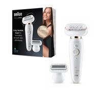 Braun Silk-épil 9 Flex 9-002 - Epilatore Elettrico Donna Bianco/Oro Con Testina