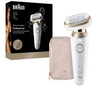 Braun Silk·épil 9 flex, epilatore con testa flessibile a 360° per una facile rimozione dei capelli, depilazione bagnata e asciutta, pelle liscia lunga, 9-011 3D, oro