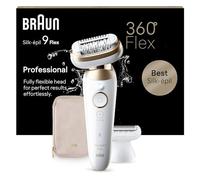 Braun Silk-épil 9 Flex 9-002 - Epilatore Elettrico Donna Bianco/Oro Con Testina Flessibile Per Un’Epilazione Più Semplice
