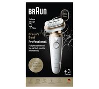 Braun Silk·épil 9 Flex Epilatore con testina flessibile a 360° per una facile depilazione, bagnato e asciutto, pelle morbida e resistente, con testina di rasatura e pettine, 9-030 3D, oro