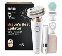 Braun Silk-Épil 9 Flex Epilatore Elettrico Donna, Accessori, 9-481 3d Oro | SkinSpa, Testina Flessibile a 360° per Epilazione Semplice, Impermeabile, Batteria Ricaricabile, Pelle Liscia a Lungo