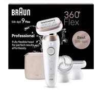 Braun Silk-épil 9 Flex Epilatore Elettrico Donna Con Testina Flessibile a 360° Per Epilazione Semplice, Wet & Dry, Pelle Liscia a Lungo, Idea Regalo, 9-060 3D, Bianco/Rosa