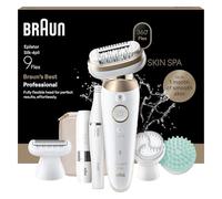 Braun Silk Epil 9 Flex SkinSpa Epilatore Elettrico Donna Testina Flessibile 360°, Epilazione Semplice, Rasoio Elettrico Donna, Pelle Liscia, Wet&Dry, Con Epilatore Viso FaceSpa E Mini Depilatore Viso