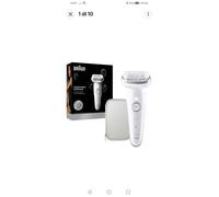 Braun Silk·épil 9, epilatore con testina mobile per una facile rimozione dei capelli, epilazione bagnata e asciutta, pelle liscia a lungo, 9-000, argento
