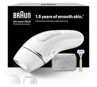 Braun Silk·expert Pro 3 Epilatore Luce Pulsata, Depilatore Corpo Donna, Alternativa All’Epilazione Laser Peli Donna, Epilazione a Casa, Con Custodia, Rasoio Venus, 3 Testine, Idea Regalo, PL3222