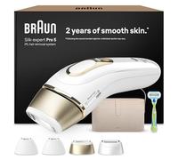 Braun Silk·expert Pro 5 Epilatore Luce Pulsata, Epilazione A Casa, Alternativa All’Epilazione Laser, Con Custodia, Rasoio Donna Venus, 4 Testine, Idea Regalo, Bianco/Oro, PL5342