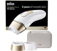 Braun IPL Smart Silk ·expert Pro 5, rimozione dei peli laser a casa, depilazione durevole, con custodia, 2 accessori, PL5210