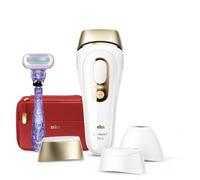 Braun Silk-expert Pro 5 Epilatore Luce Pulsata, Alternativa al Laser, Zone Sensibili, Viso, Bikini e Ascelle, 3 Accessori, Rasoio, Custodia Viaggio,Idea Regalo, Festa della Donna,PL5267 Bianco e Oro