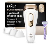 Braun Sistema di depilazione permanente IPL per donne e uomini, Silk Expert Pro 5 PL5347, da testa a piedi, approvato dalla FDA, per corpo e viso, alternativa alla depilazione laser da salone, con 3