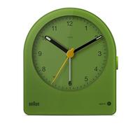 Braun Sveglia analogica Classic con snooze e retroilluminazione continua, movimento al quarzo silenzioso, allarme sonoro in crescendo, verde, modello BC22GN