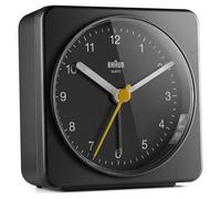 Braun Sveglia Analogica Classica Bc03 - Completamente Nera - L7,8 Cm X A7,8