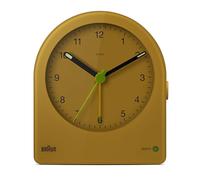 Braun Sveglia analogica Classic con snooze e retroilluminazione continua, movimento al quarzo silenzioso, allarme sonoro in crescendo, giallo, modello BC22Y
