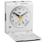 Braun Sveglia Da Viaggio Analogica Classica Bc05 - Bianca - L7,2 Cm X H7,8