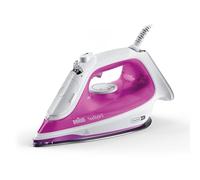 Braun TexStyle 5 - Ferro da Stiro a Vapore con Piastra FreeGlide 3D, Punta di Precisione, Vapore Verticale, Sistema Antigoccia, Getto Vapore 200 g/min, Serbatoio 300 ml, 2500W, Bianco/Viola(SI5225PU)