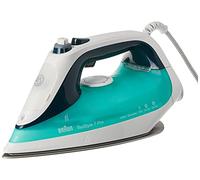 Braun TexStyle 7 Pro SI7042GR, Ferro da Stiro con Piastra FreeGlide 3D EloxalPlus, 220 g/min, Punta di Precisione, Manico Ergonomico, Ricarica da 300ml, Sistema Antigoccia, 2400W, Bianco/Grigio