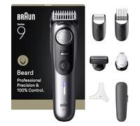 Braun Trimmer Barba Series 9, + 7 Strumenti Barbiere, 52 Lunghezze, ProBlade, BT9520, Cromo