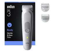 Braun Trimmer Per Il Corpo, Body Groomer Series 3, 3 Strumenti Per La Rasatura, Con Protezione SkinGuard, Durata Di 80 Min, Morbido Per Aree Sensibili, Rasatura E Rifinitura, Impermeabile, BG3530,