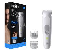 Braun Trimmer per il corpo Series 3, 3 strumenti per la cura, con tecnologia SkinGuard, 80 minuti, delicato per aree sensibili, cura e potatura, impermeabile, BG3530, grigio