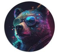 Braunbär-Puzzle für Erwachsene, 1000 Teile, Kartonpuzzle, ideal als Dekoration für Zuhause und Büro, perfektes Geschenk zum Geburtstag, 1000 Teile (67,5x67,5cm)