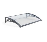 Braune Türmarkise Polycarbonat Wetterschutz für Eingang und Fenster Regenschutz Markise für Terrasse/Veranda/Deck 100 x 100 cm langlebig und robusto