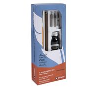 Brause 147B - Kit calligrafia che comprende 3 pennini Bandzug (1.5 mm, 2.5 mm e 3 mm), un portapennino in legno, un pennello, un flacone di inchiostro nero e istruzioni d'uso