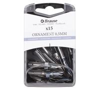 Brause 152005B - Pennini Lettering per cannula portapennino - Scatola da 15 pennini Ornament 0,5mm - Produzione Tedesca