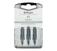 Brause 300361B - Confezione di 3 pennini in metallo Sténo