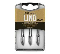 Brause 300849B - Pennini per linoleografia e da grattare per penna - Scatola da 3 sgorbie per incisione (n°849) - Produzione Tedesca